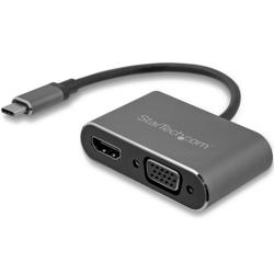 Adaptador USB-C A VGA Y HDMI, Color Gris Espacial, Startech.Com