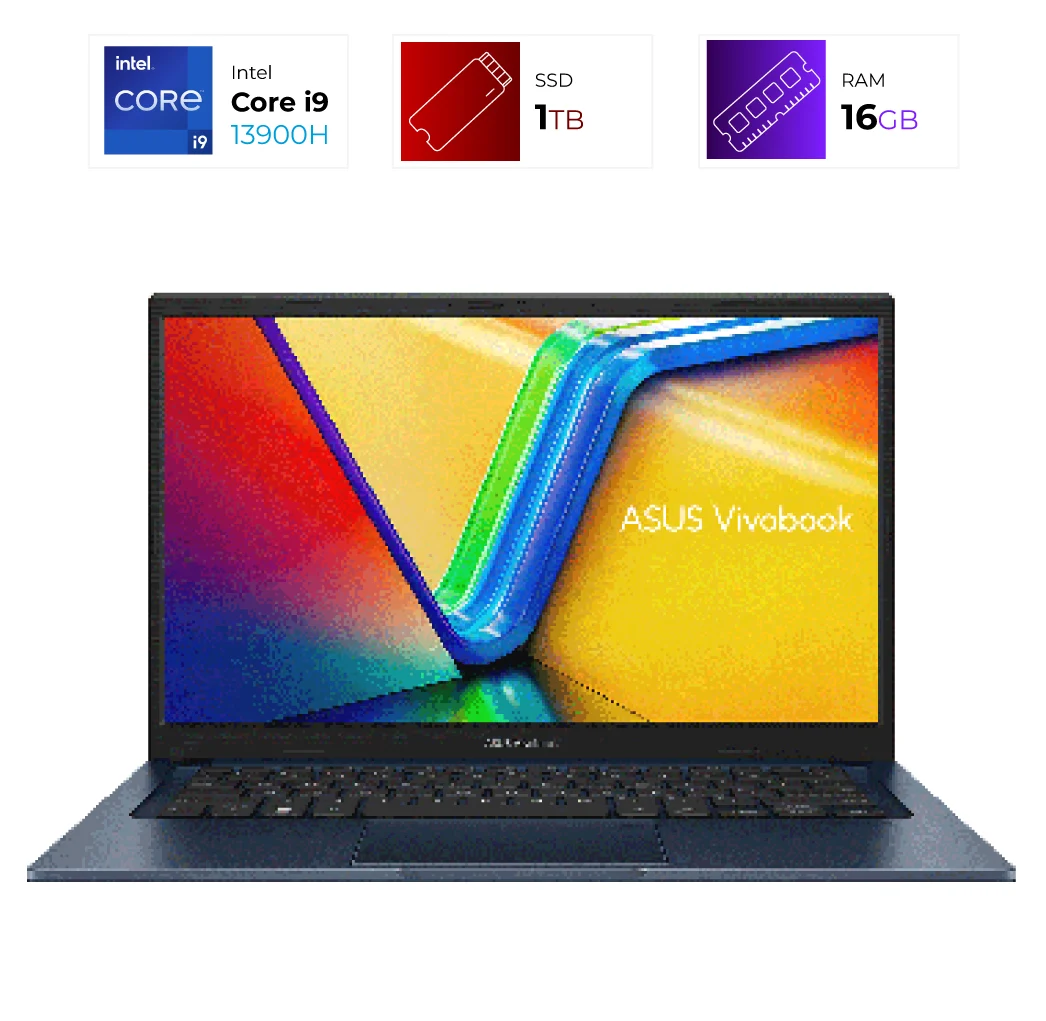 Asus Vivobook – Intel i9 13900H – 16GB – 1TB – Indie Black