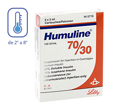 HUMULIN 70/30 CARTUCHO 100UI 3 ML 5 UNIDADES