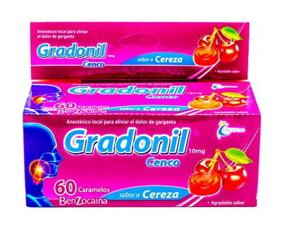 Gradonil 10mg cereza 10 caramelos