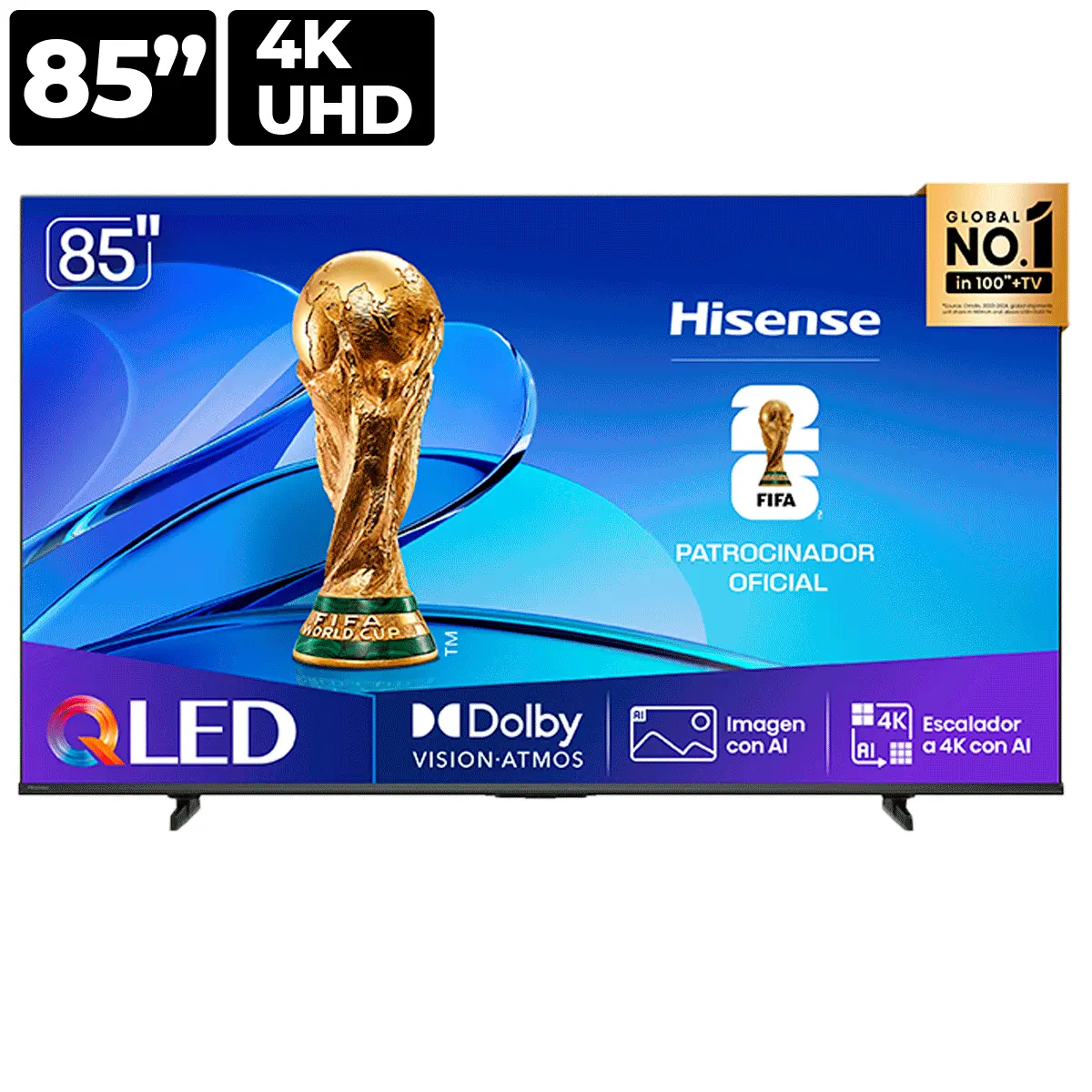 Pantalla QLED 4K UHD Hisense 85 Pulgadas 85Q6QV