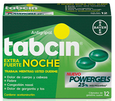 TABCIN NOCHE EXTRA FUERTE POWERGELS 12 UNIDADES