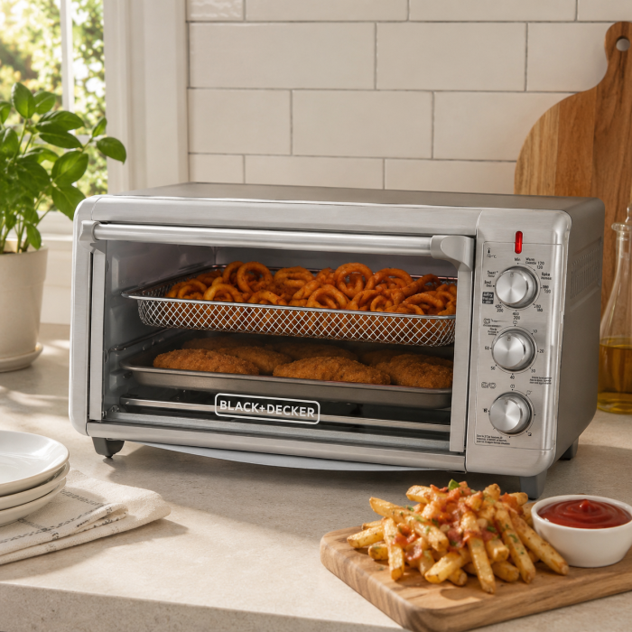 HORNO CON FREIDORA AIRE 8 REBANADAS BLACK & DECKER