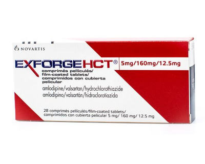 Exforge HCT 5/160/12.5mg 28 comprimido