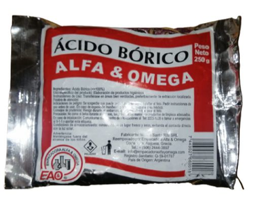Acido Borico Alfa y Omega 250 g
