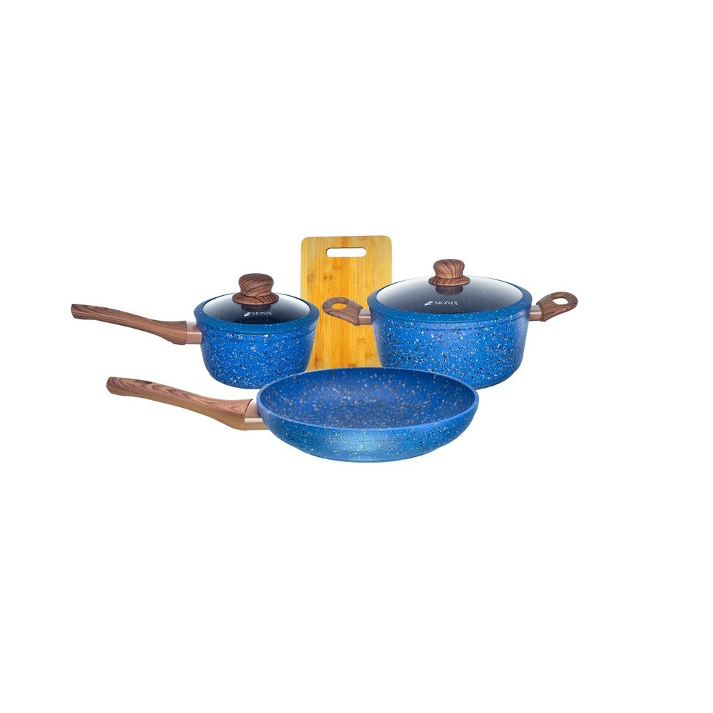 Ollas granito azul 6 unidades