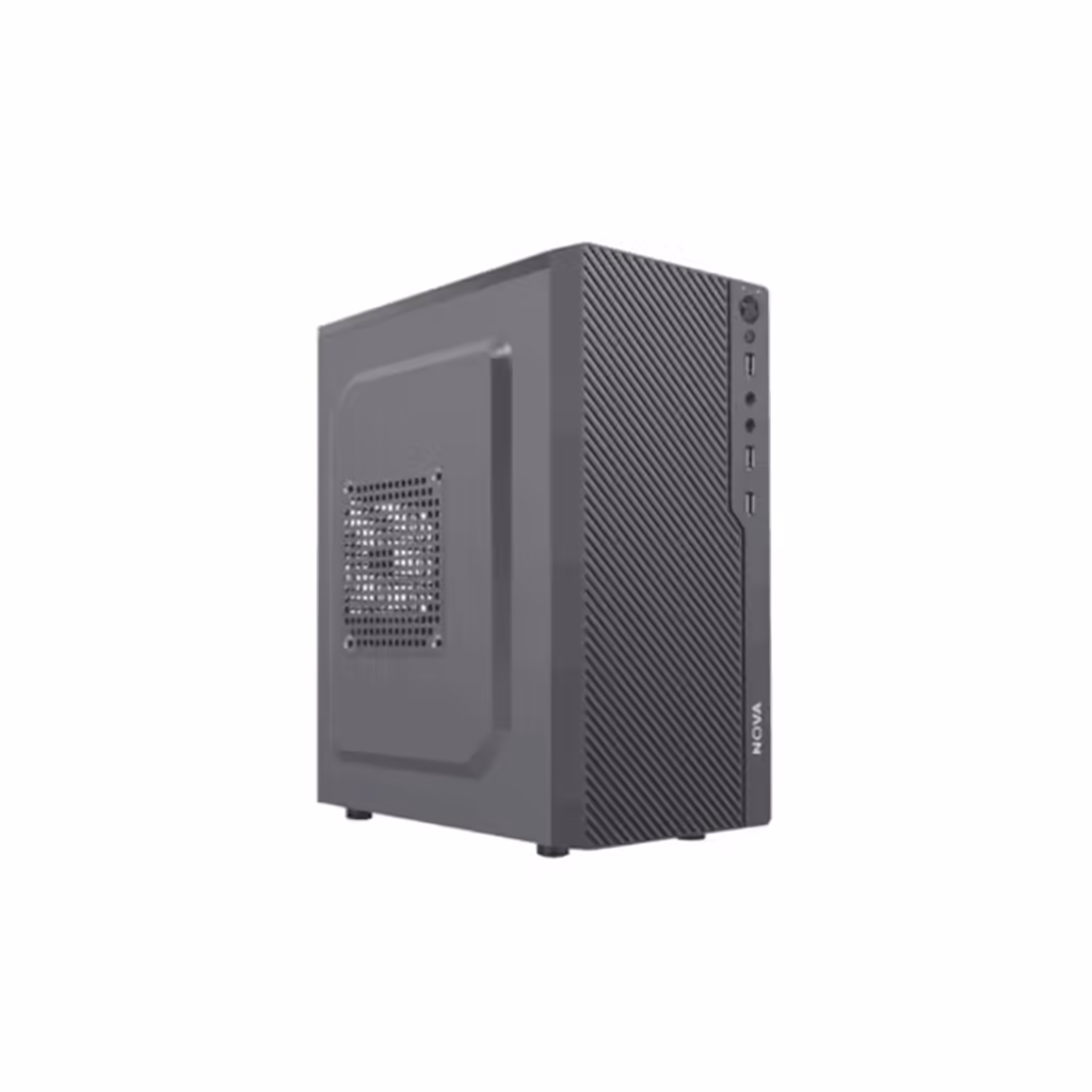 CASE CX31KURA001C H410 ATX MID TOWER SIN VENTILACIÓN INCLUIDA CON FUENTE DE PODER PE600RNF013C 600W KE31240001 NEGRO