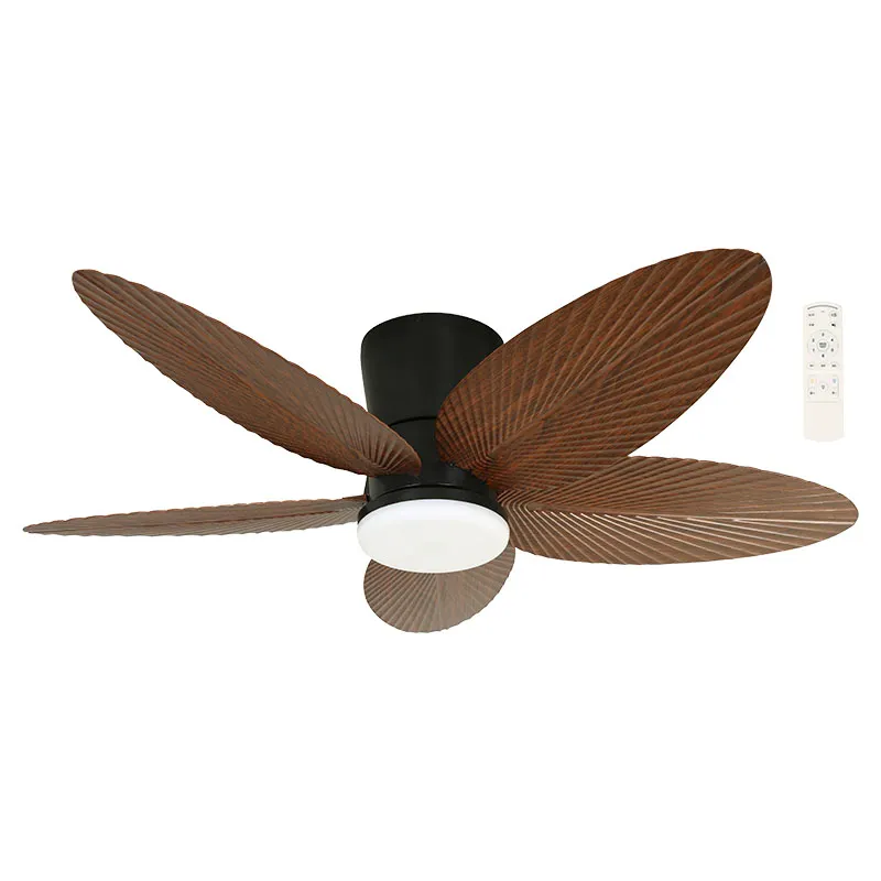 Ventilador techo inteligente 42" 5 aspas tipo madera negro Designers Lighting