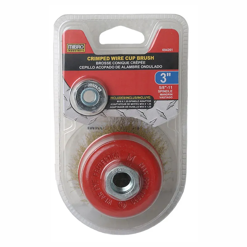 Brocha copa 3" alambre crispado