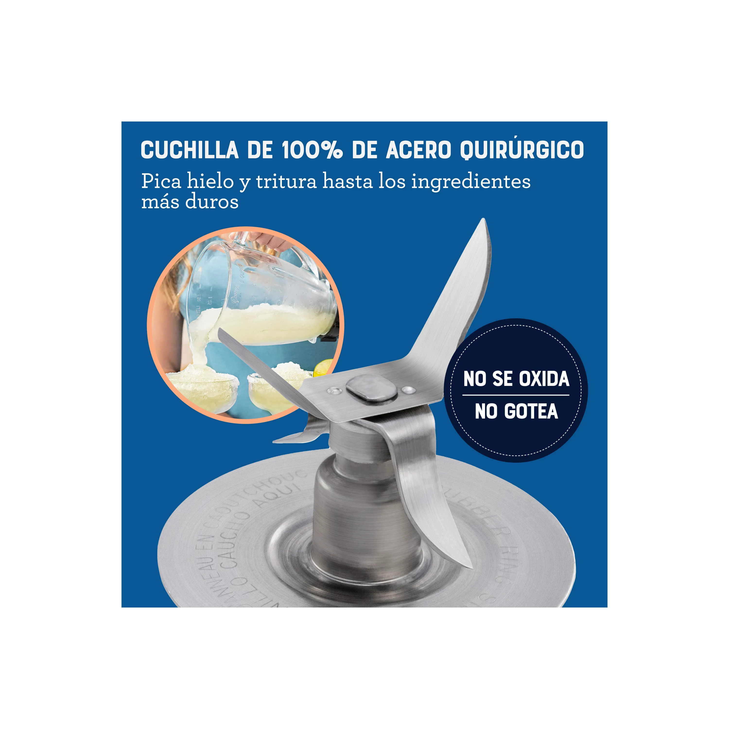 Licuadora Oster 2 Velocidades Vaso de Vidrio Gris BLSTKAG-WPB