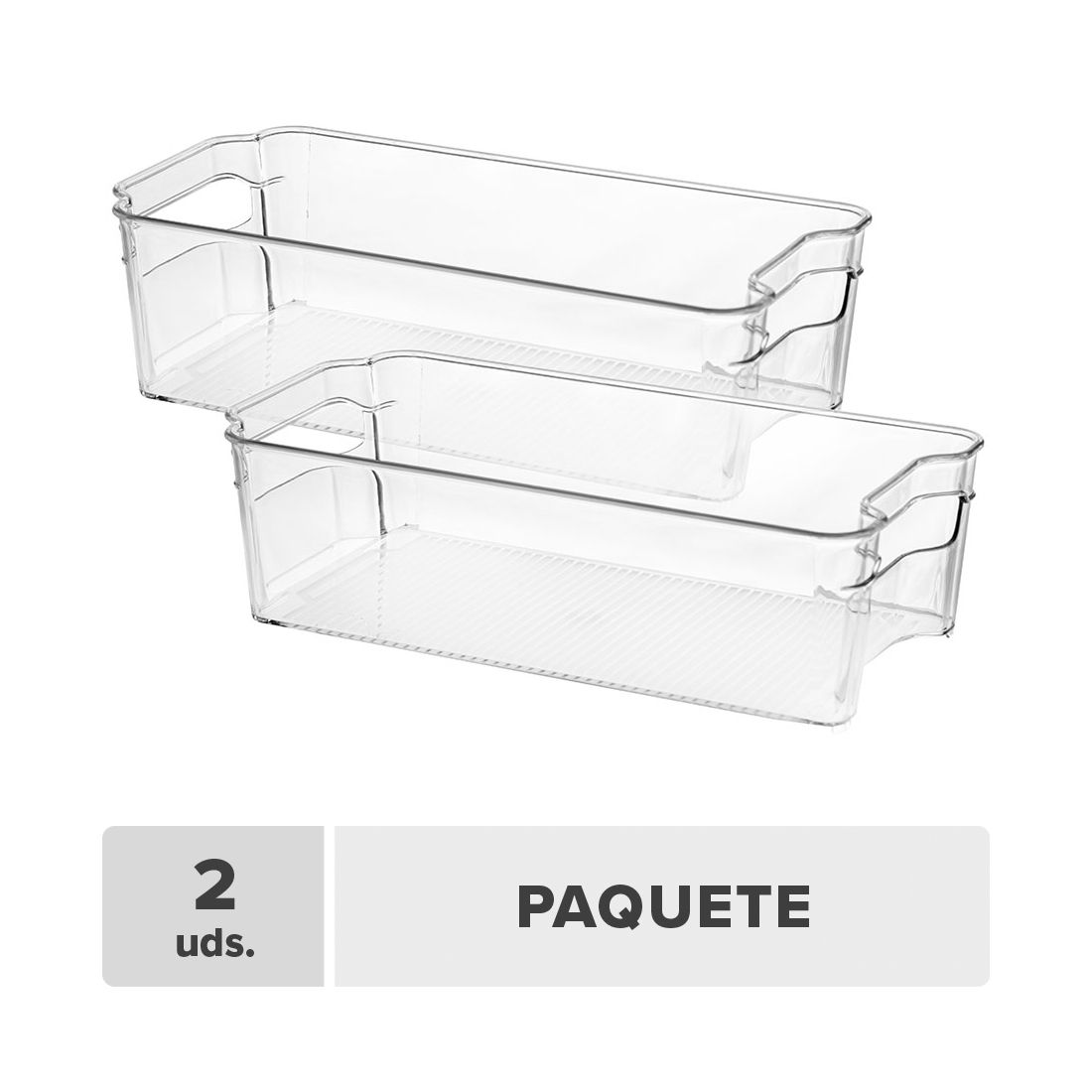 Caja organizadora rectangular pet 31.5x16x9cm 2unds