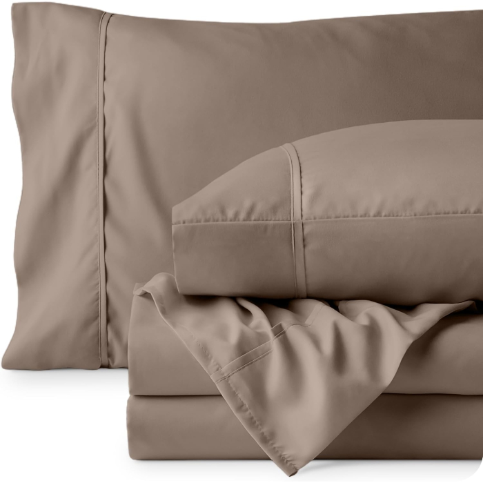 SABANA QUEEN 300H TAUPE MARCA HAUS