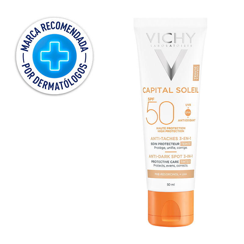 Vichy Capital soleil anti-manchas con color 3 en 1 FPS 50+ 50ml