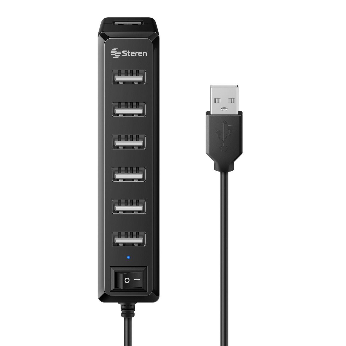 HUB USB de 7 puertos, con placa protectora deslizable
