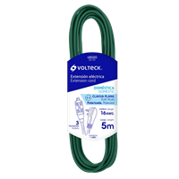 Extension Electrica Verde 4.6 m 13 A Voltech