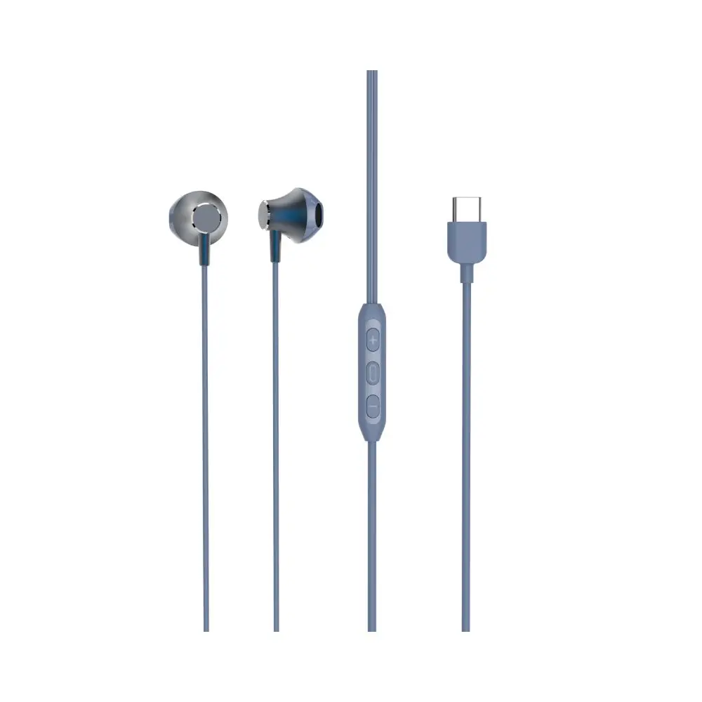 Audífonos alámbricos RadioShack 3304436 Tipo C Azul Navy