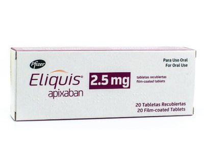 Eliquis 2.5 mg 20 tabletas