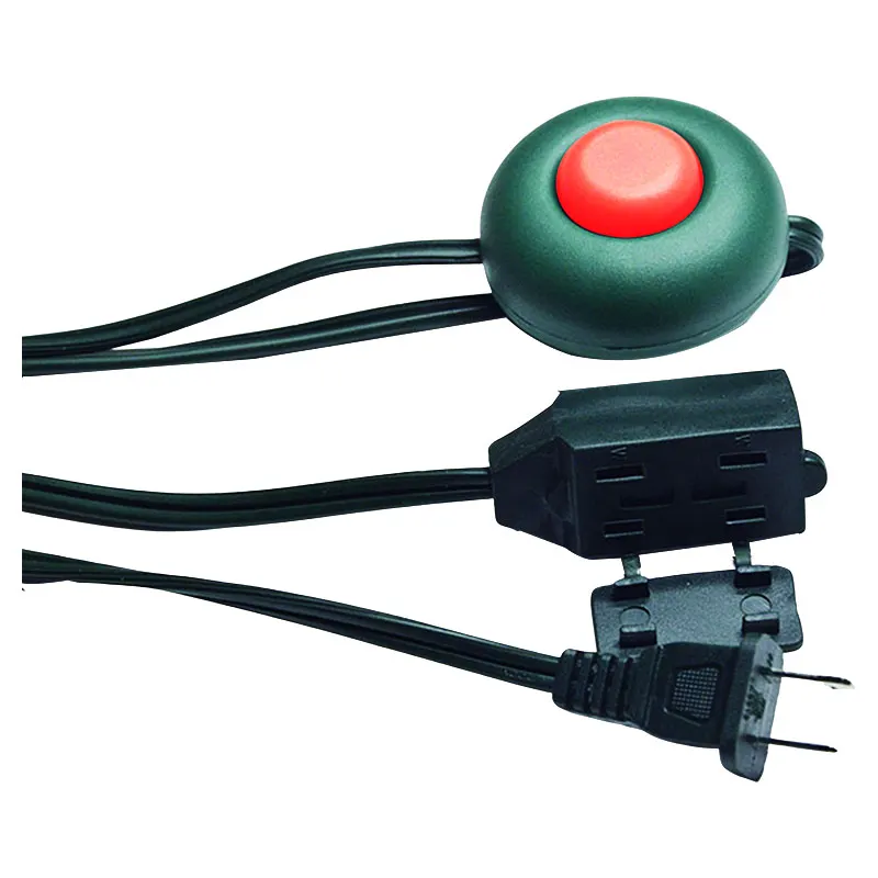 Extensión eléctrica con interruptor 16 AWG 3 m uso liviano verde