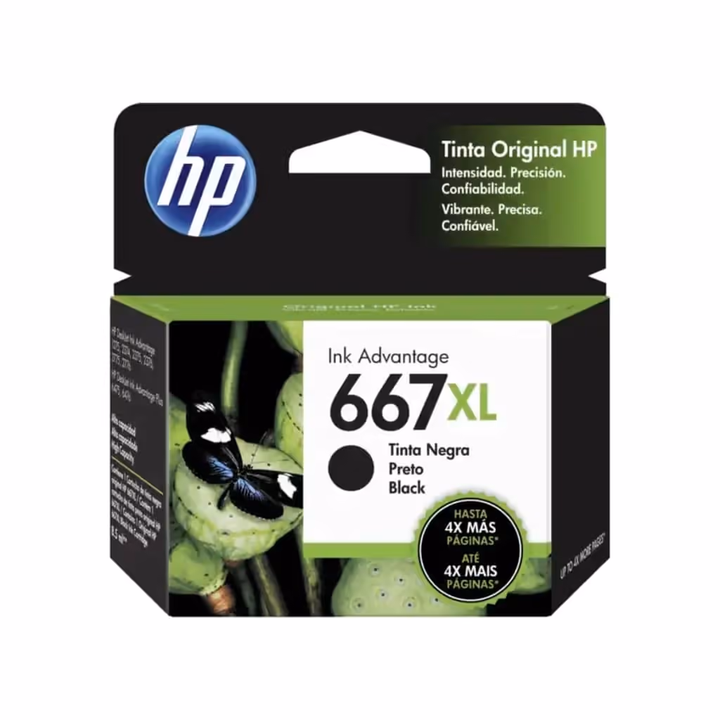 Cartucho de tinta HP 667XL – Negro