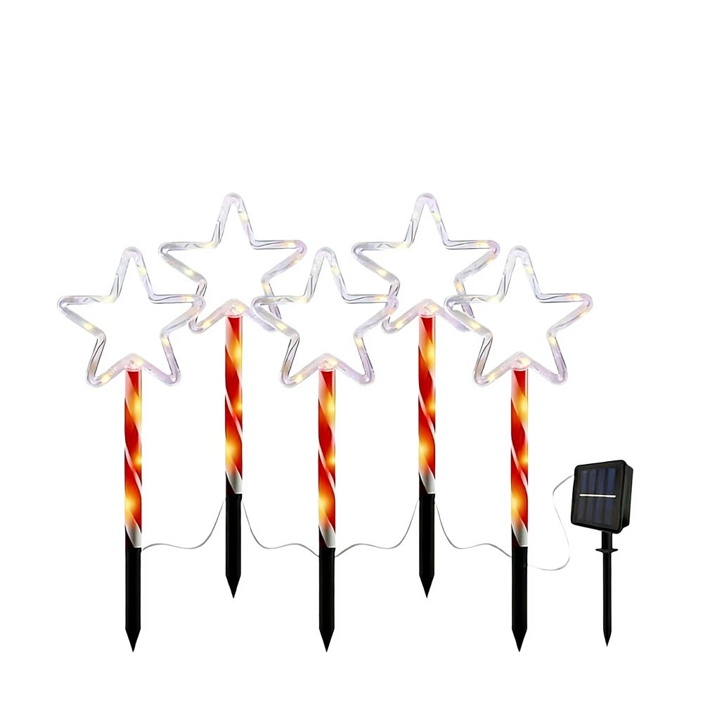 Luz navideña para jardin-estrella-luz solar