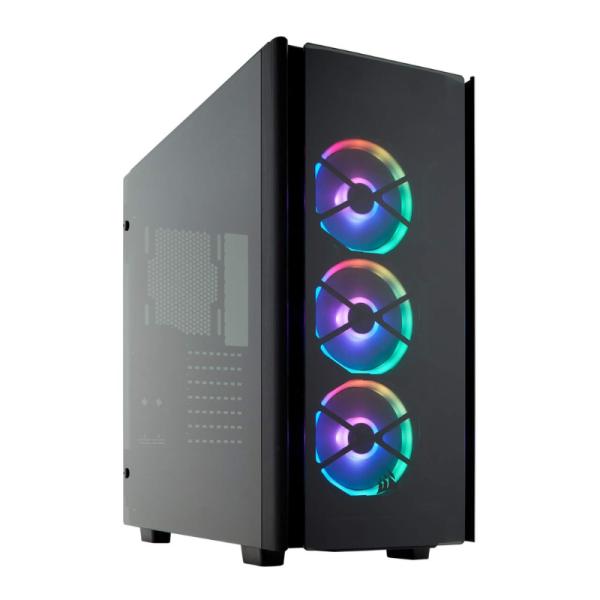 Case Corsair Gaming RGB Mid Tower Obsidian Series 500D Ventiladores 3 de 120MM con Vidrio Lateral y Frontal – Negro