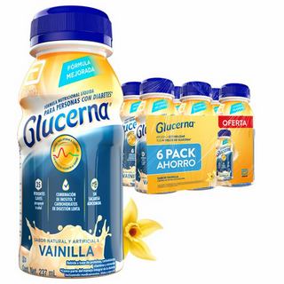 Glucerna, Vainilla, 6 botellas, 237 ml