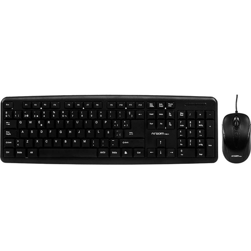 ARGOM TECLADO Y MOUSE CLASICO EN ESPAÑOL USB ARG-KB-7418