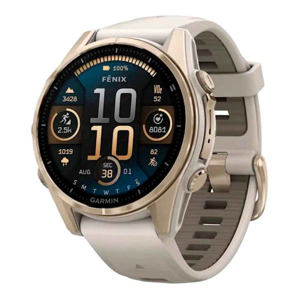 Reloj GARMIN Fenix 8 43mm Sapphire Dorado
