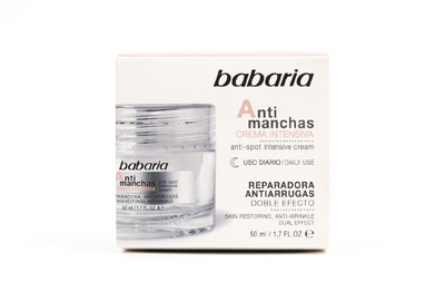 Babaria, Crema facial antimanchas intensiva, 50 ml
