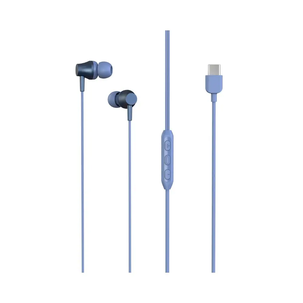 Audífonos alámbricos con micrófono 3304426 In ear Azul Navy