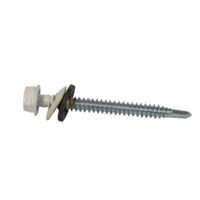 Tornillo Techo Punta Broca Blanco 1/4 X 2" 12 Unidades