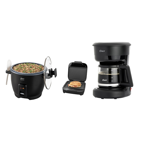 Oster Combo Olla Arrocera 7tz + Coffee Maker 5tz + Sandwichera