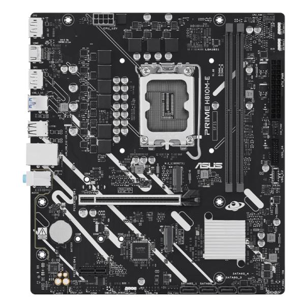 Tarjeta Madre Asus Prime H810M-e LGA1851 Micro ATX DDR5 – Negro / Blanco