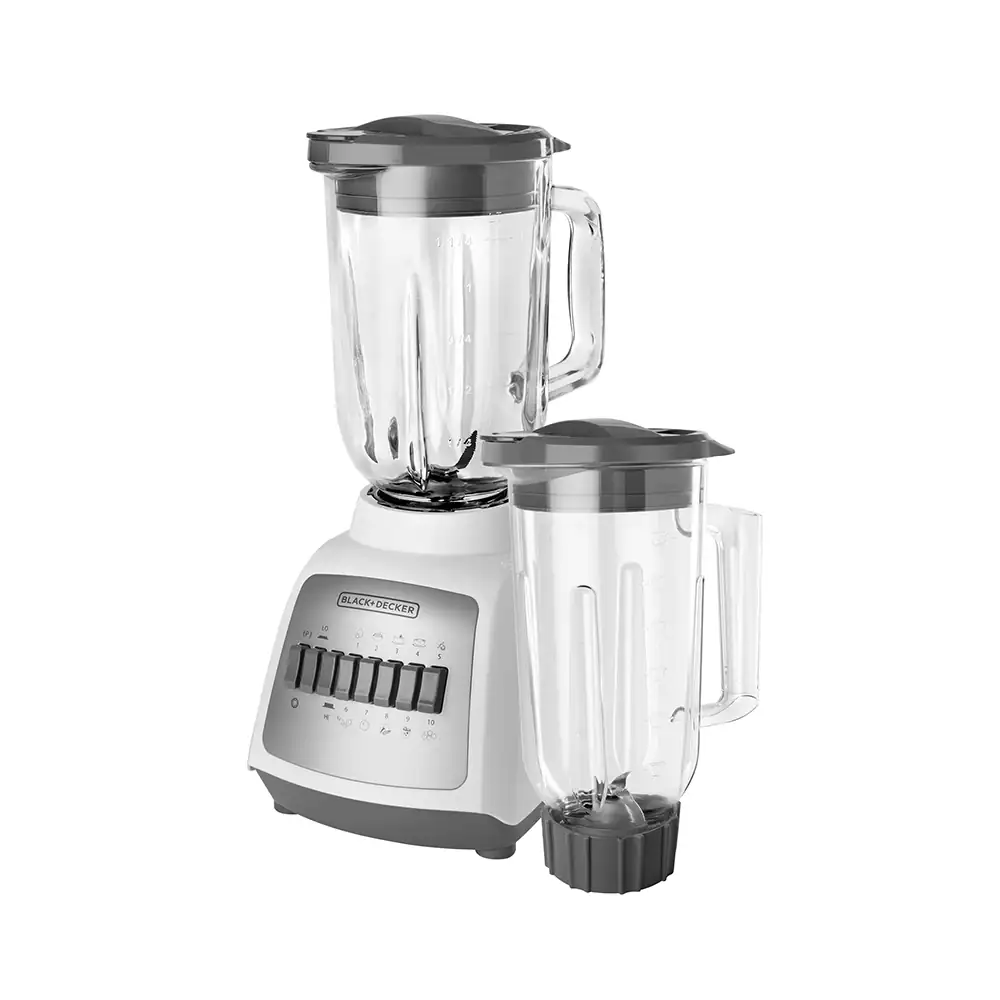 BLACK + DECKER LICUADORA 10VEL JARRA VIDRIO+JARRA PLASTICO 550W BLBD210GPW