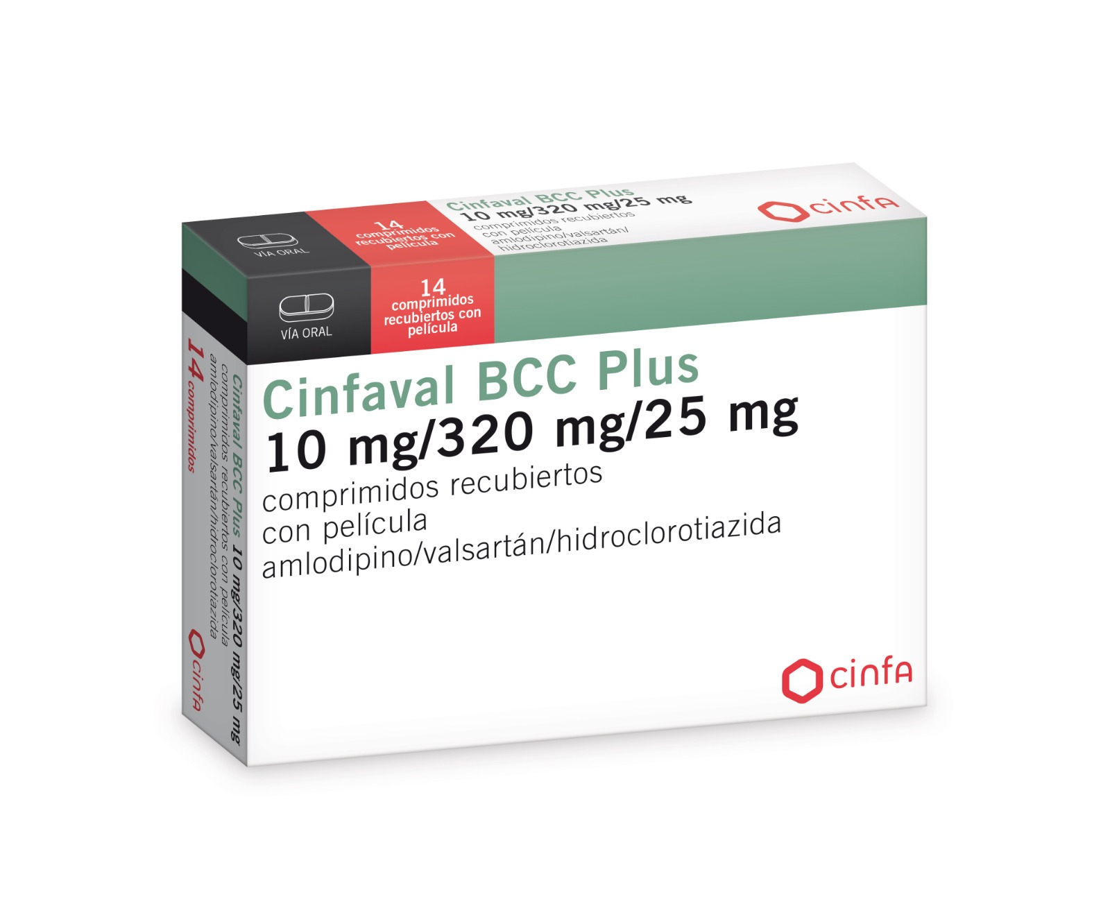 CINFAVAL BCC PLUS TAB 320 MG / 25 MG / 10 MG X 14 UNIDADES