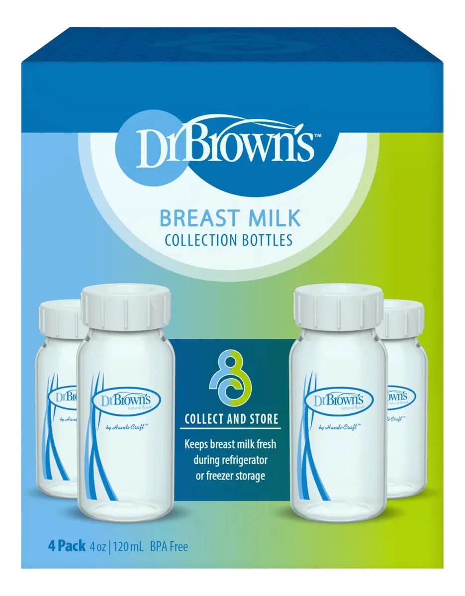 4 recipientes recolectores de leche materna DrBrowns