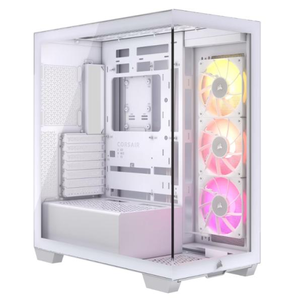 Case Corsair RGB Mid Tower Icue Link 3500X White Ventiladores 3 de 120MM con Vidrio Lateral y Frontal – Blanco