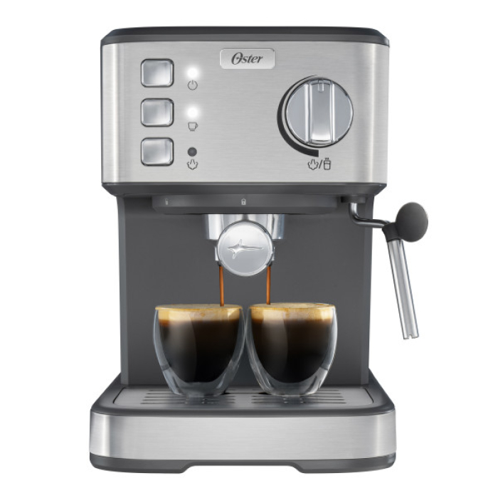 CAFETERA COMPACTA ESPRESSO INOXIDABLE OSTER