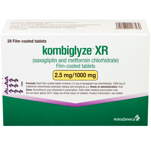 KOMBIGLYZE XR TABLETAS 2.5 MG
