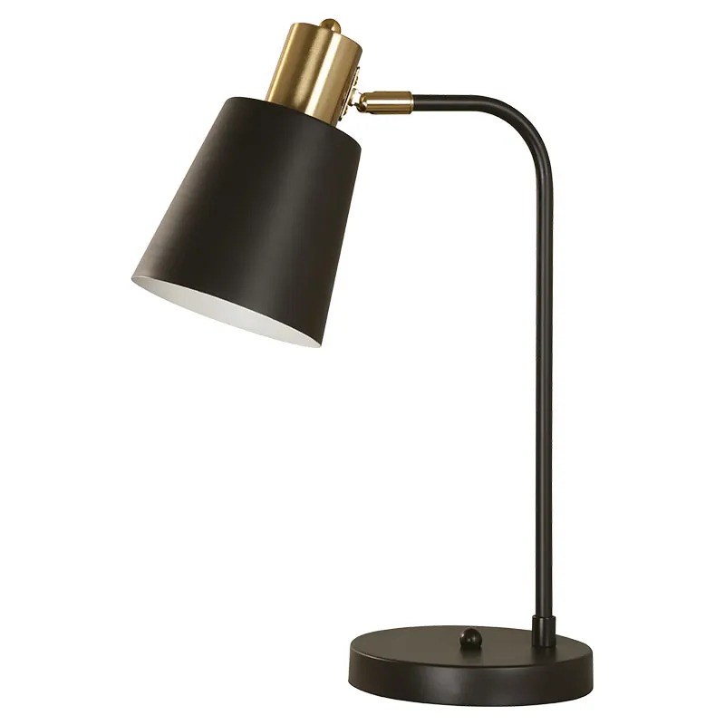 Lámpara de mesa negro y dorado E27 33647
