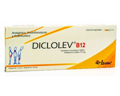 Diclolev B12 2 ampollas inyectables