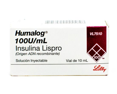 Insulina Lispro Humalog FRASCO, 1 vial de 10 mL