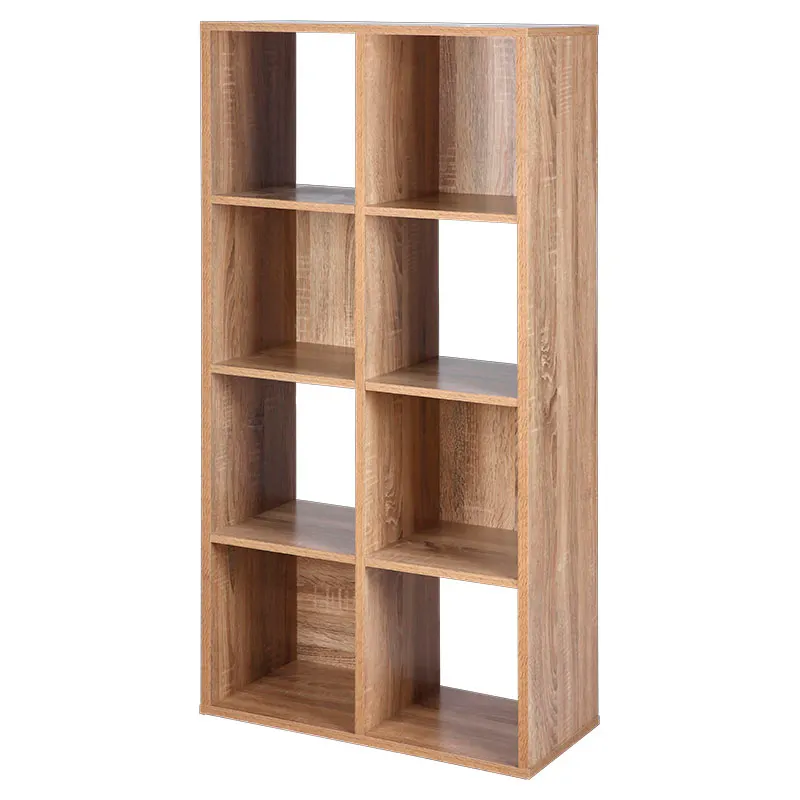 Organizador cubos 8 compartimientos melamina roble 121 x 61 x 29.5 cm