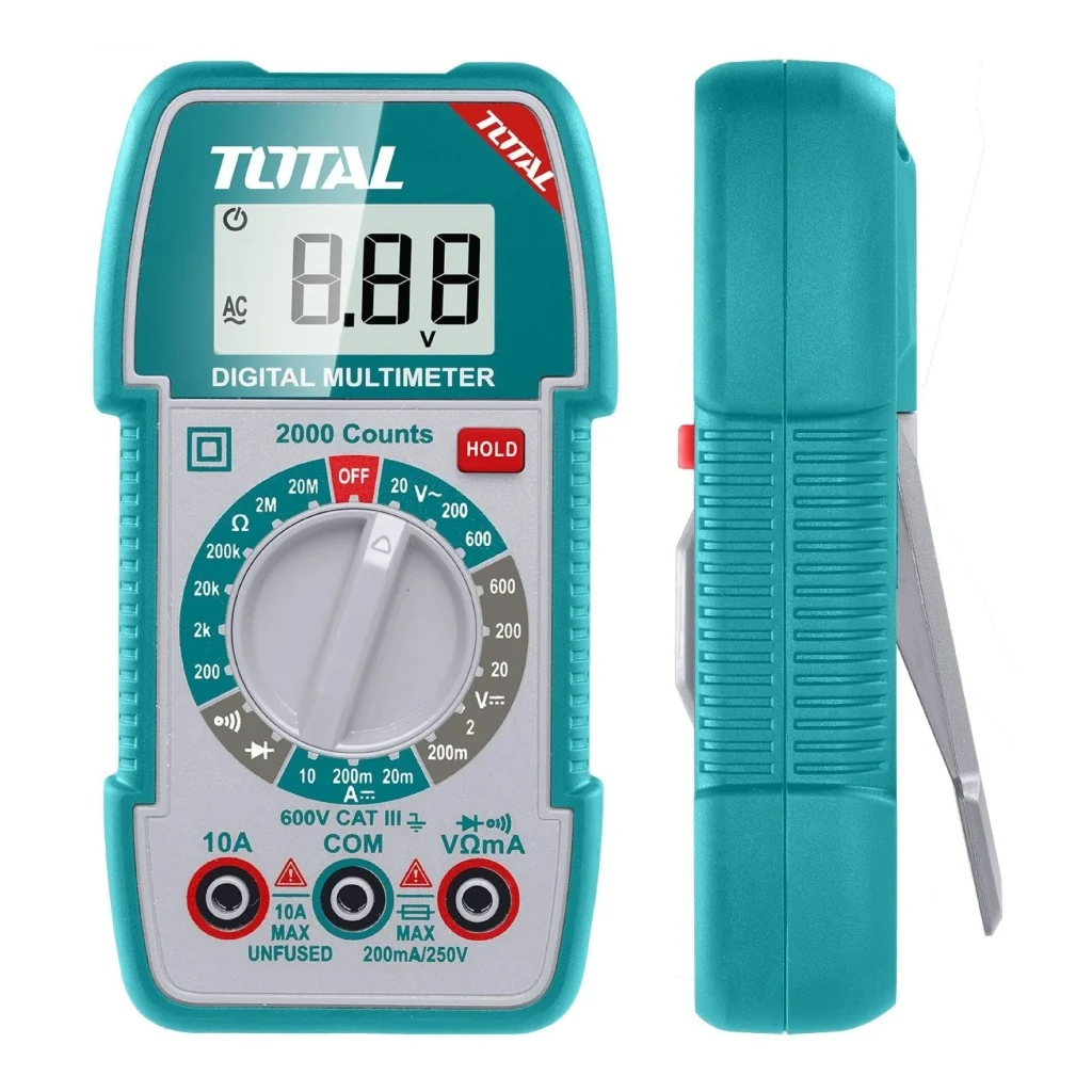 Total Tester Multímetro Digital 600V 2000 Cuentas RMS, TMT5360011