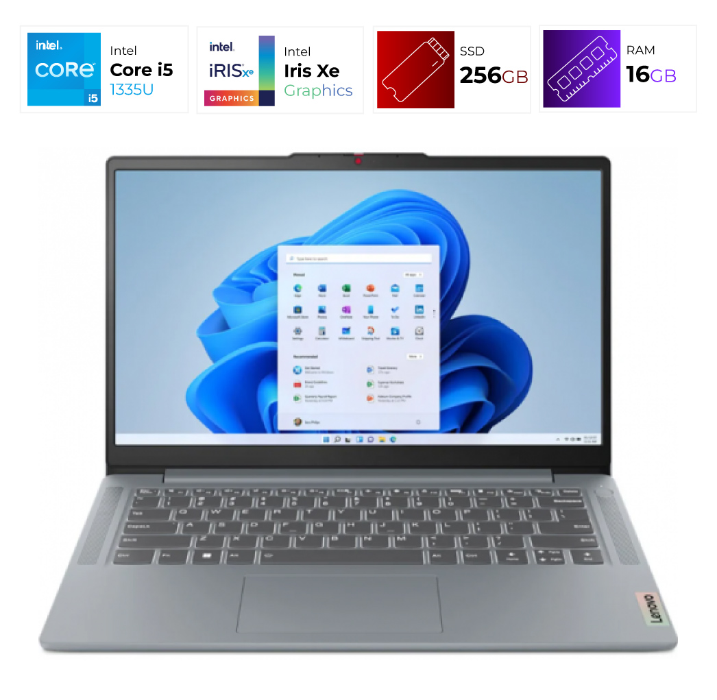 Lenovo IdeaPad Slim 3 15IRU8 – Intel i5 1335U – 16GB – 256GB – Artic Grey