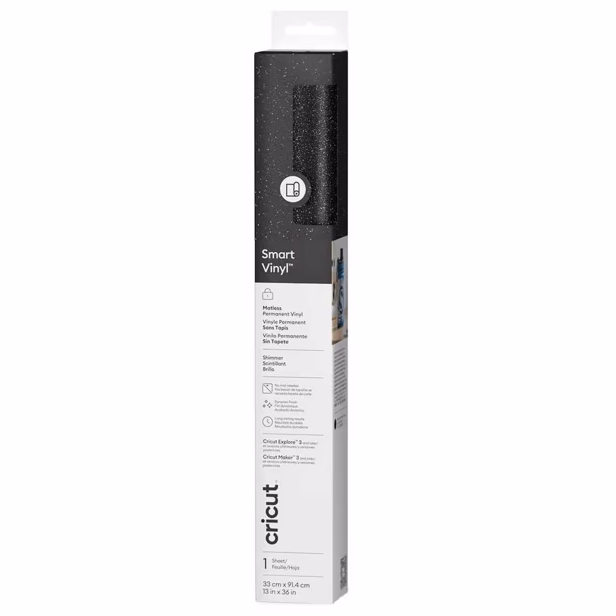 CRICUT VINIL SMART ROLLO – 13″X3FT – NEGRO – PERMANENTE