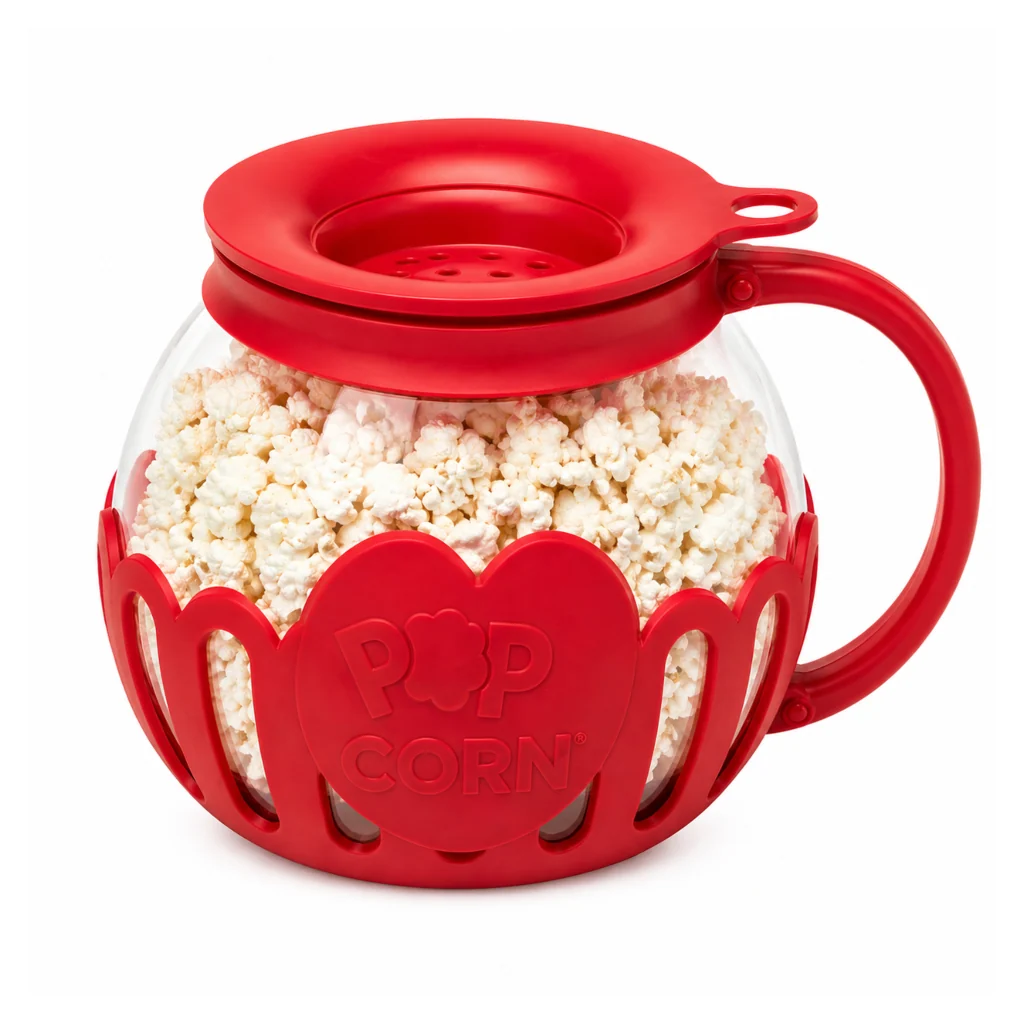 Miomu Tazón para Hacer Palomitas Caseras, Diseño Olla de Vidrio