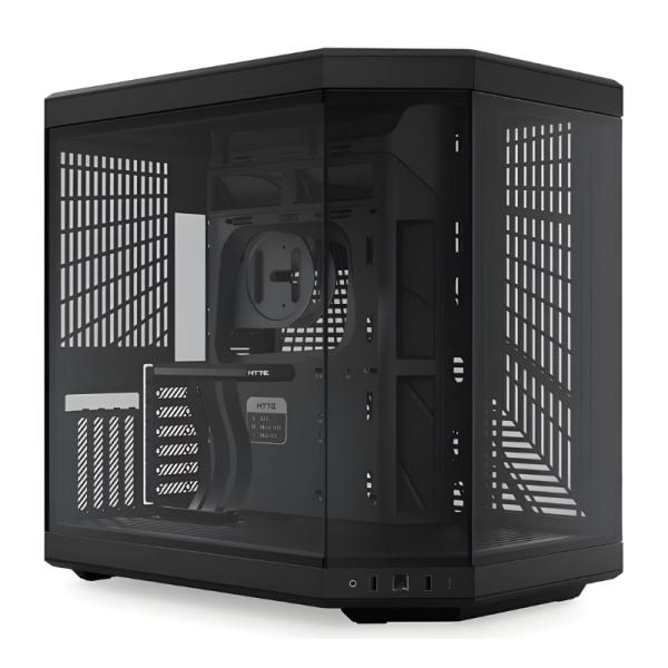 Case Hyte Gaming Mid Tower Y70 sin Ventilación Incluida con Vidrio Frontal y Lateral – Negro