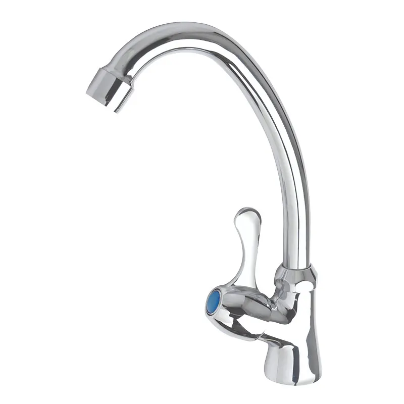 Grifo para cocina monomando cuello alto pulido