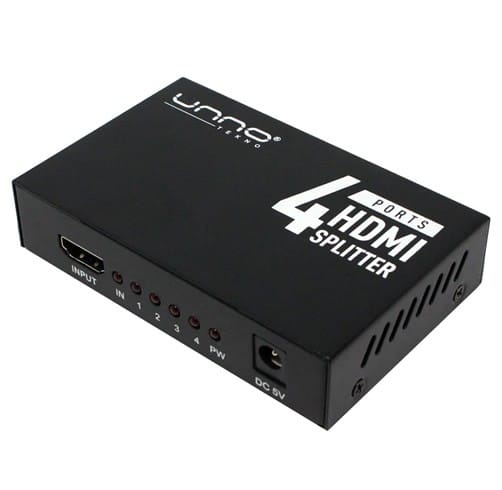 Unno Tekno Splitter HDMI 1 Entrada / 4 Salidas – HB1205BK
